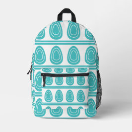 Modern Blue Happy Oaster Eggs Bedruckter Rucksack