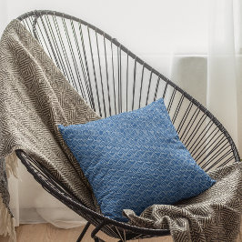 Modern Blue Japanisch Wave Geometric Muster Kissen