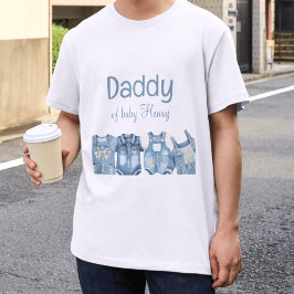 Modern Blue Jean Baby Daddy Baby Shower T-Shirt