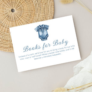 Modern Blue Jean Baby Denim Bücher für Baby Showro Begleitkarte