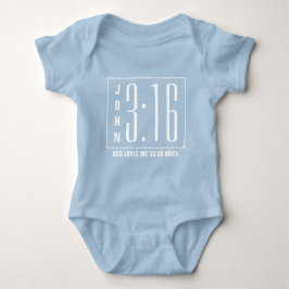 Modern Blue John 3:16 Christlich Baby Bodysuit Baby Strampler