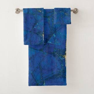 Modern Blue Lapsus Lazuli Badhandtuch Set