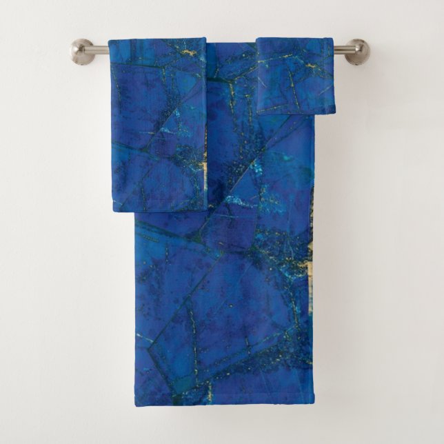 Modern Blue Lapsus Lazuli Badhandtuch Set (Insitu)