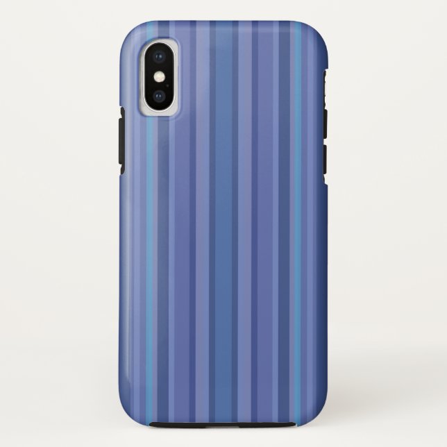 Modern Blue Lila Stripe iPhone Case-Mate iPhone Hülle (Rückseite)