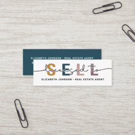 Modern Blue lizenziert für den Verkauf von Realtor Mini Visitenkarte