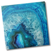 Modern Blue Marble Agate