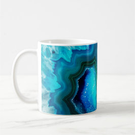 Modern Blue Marble Agate Tasse