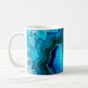 Modern Blue Marble Agate Tasse