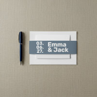 Modern Blue Minimalistische, feine weiße Typografi