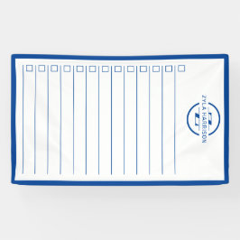 Modern Blue Monogram Name To Do List Banner