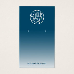 Modern Blue Ombre Ihre Logo Ohrmarke Display Card