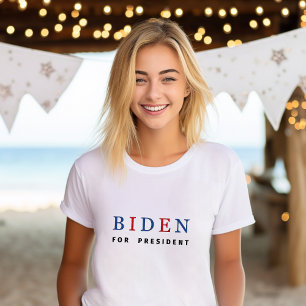 Modern Blue Red Joe Biden für Präsident T-Shirt