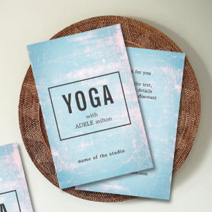 Modern Blue Rose Scratches Yoga Instructor Flyer