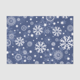 Modern Blue Snowflake Weihnachtsgebäck Seidenpapier