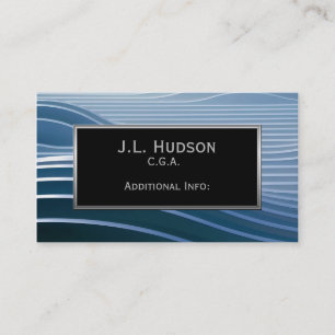 Modern Blue Stripes Business Card 2 Visitenkarte
