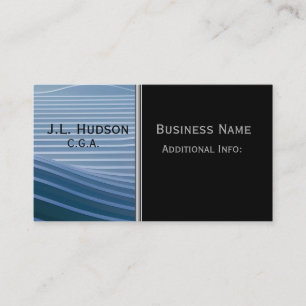 Modern Blue Stripes Business Card 3 Visitenkarte
