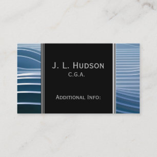 Modern Blue Stripes Business Card Visitenkarte
