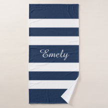 Modern Blue Stripes Script