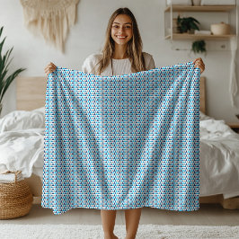 Modern Blue Triangle Geometric Muster Sherpadecke