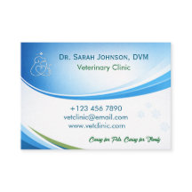 Modern Blue Veterinarian & Pet Clinic Customizable