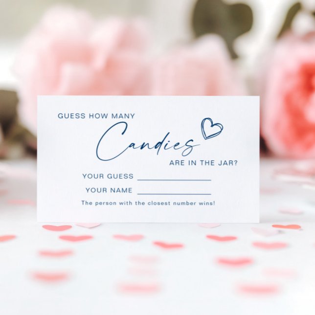 Modern Blue Wie viele Candies Showspielkarten Platzkarte (Von Creator hochgeladen)