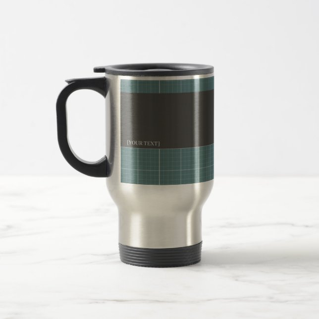 Modern Blueprint Grid Insulated Travel Mug TM01 Reisebecher (Links)