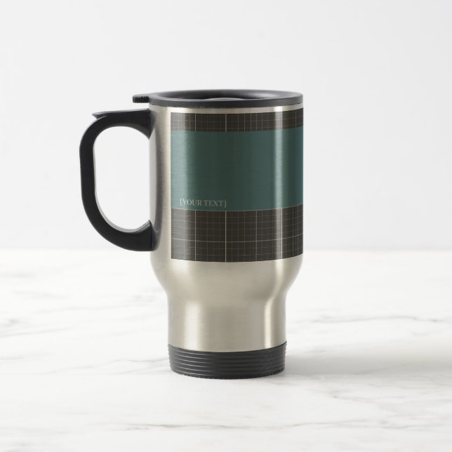 Modern Blueprint Grid Insulated Travel Mug TM02 Reisebecher (Links)