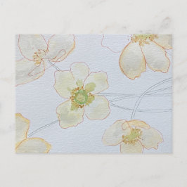 modern blumenreich einladungspostkarte