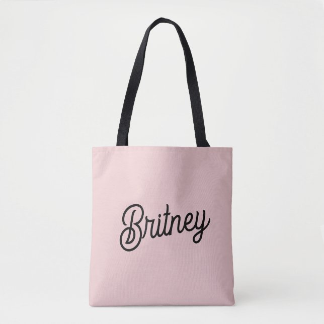 Modern Blush Dusty Pink Monogram und Name (Vorderseite)