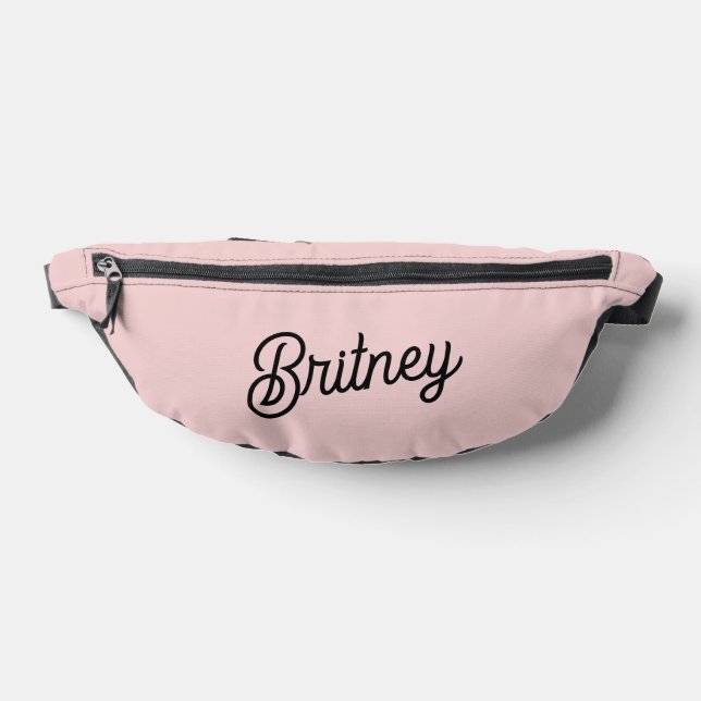 Modern Blush Dusty Pink Monogram und Name Bauchtasche (Ablage )