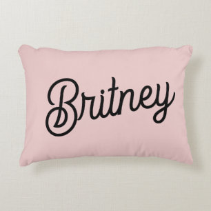 Modern Blush Dusty Pink Monogram und Name Dekokissen