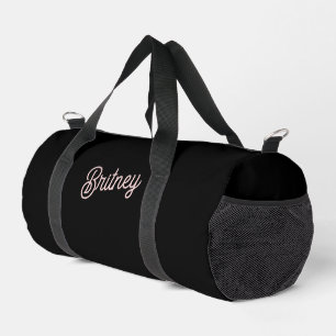 Modern Blush Dusty Pink Monogram und Name Duffle Bag