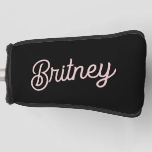 Modern Blush Dusty Pink Monogram und Name Golf Headcover