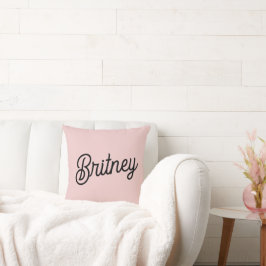 Modern Blush Dusty Pink Monogram und Name Kissen