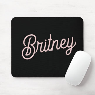 Modern Blush Dusty Pink Monogram und Name Mousepad