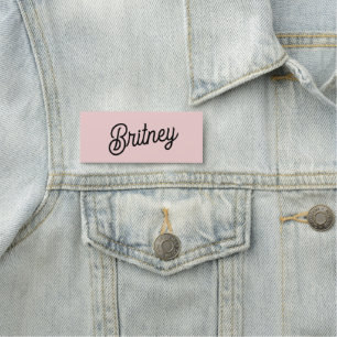 Modern Blush Dusty Pink Monogram und Name Namensschild