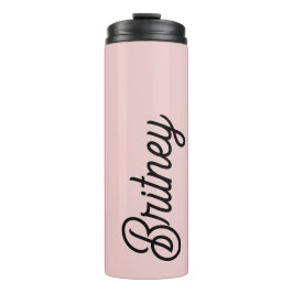Modern Blush Dusty Pink Monogram und Name Thermosbecher