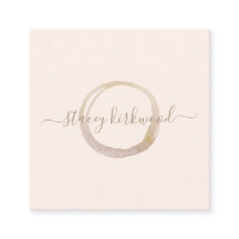 Modern Blush Pink Gold Imitate Glitzer Circle Logo