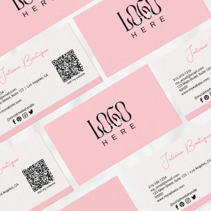 Modern-Blush-Pink-Logo   QR-Code Visitenkarte