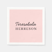 Modern Blush Pink Monogram Design