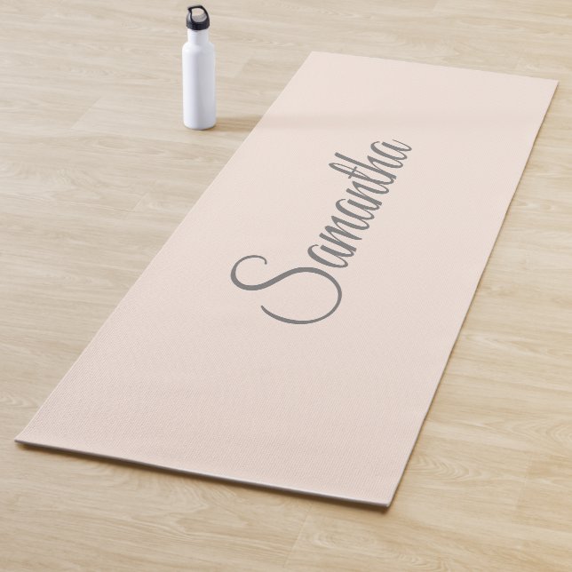 Modern Blush Pink Name Yoga Mat Yogamatte (Beispiel)