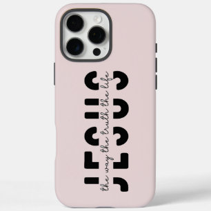 Modern Blush Pink Scripture iPhone 16 Pro Max Hülle