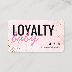 Modern Blush Rose Gold Loyalty Card Visitenkarte