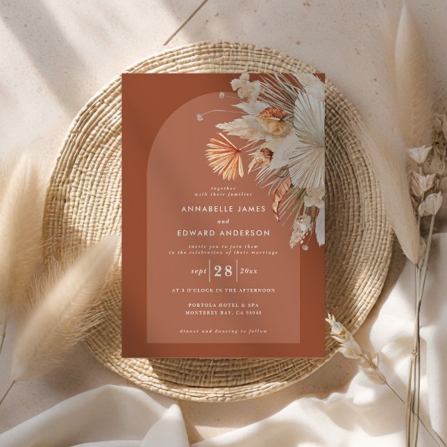 Modern bohemian terracotta pampas grass wedding (Von Creator hochgeladen)