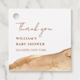 Modern Boho Abstrakt Desert Baby Dusche Vielen Dan Geschenkanhänger