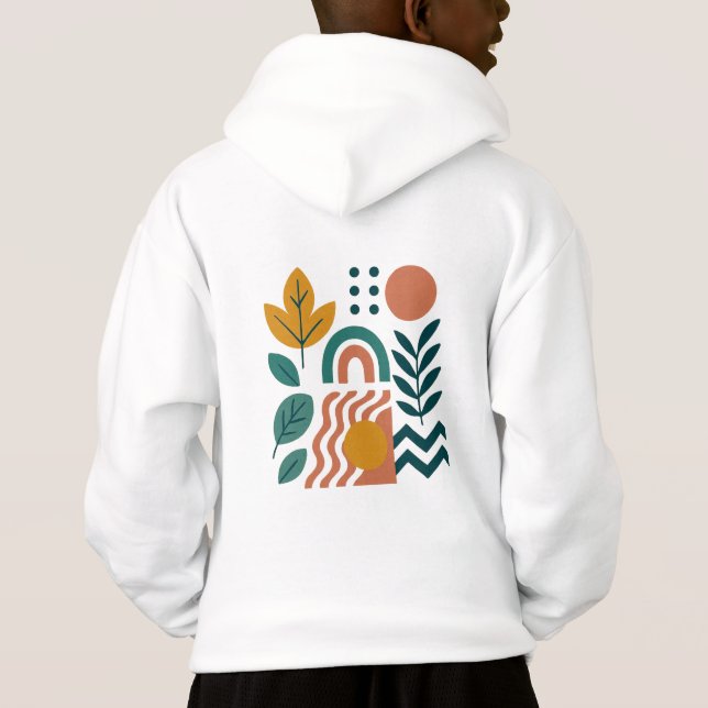 Modern Boho Abstrakte Natur Hoodie (Rückseite)