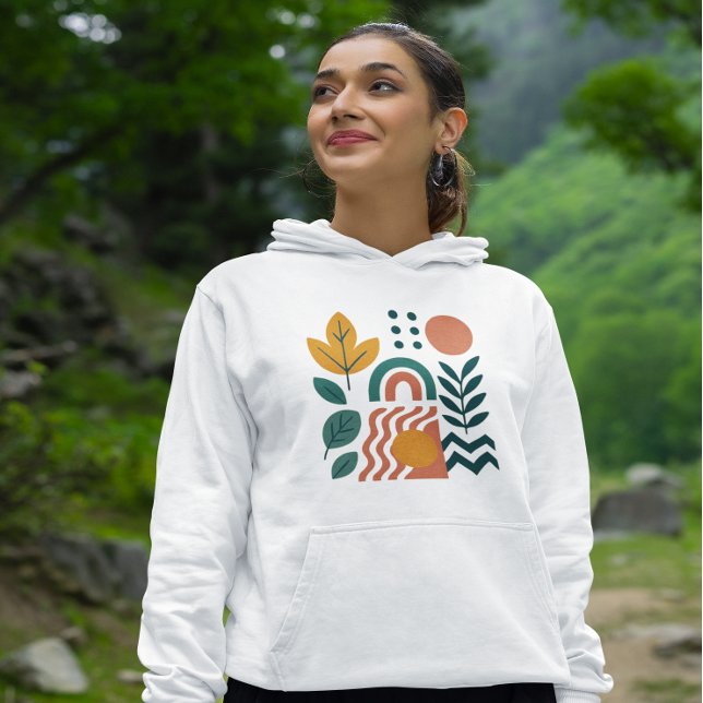 Modern Boho Abstrakte Natur Hoodie (Von Creator hochgeladen)