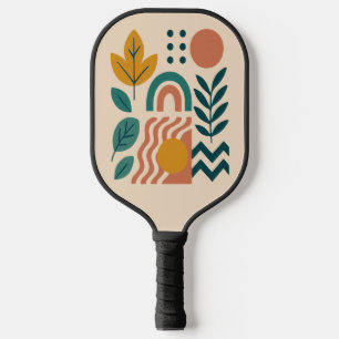Modern Boho Abstrakte Natur Pickleball Schläger