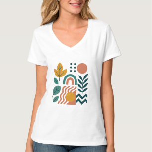 Modern Boho Abstrakte Natur T-Shirt