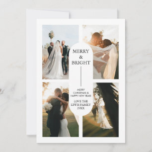 Modern Boho Arch 4 Fotos Weihnachtskarte Einladung